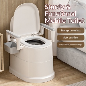 <strong>Portable</strong> Household Bedside <strong>Toilet</strong> <strong>for</strong> Pregnant Women and Elderly Plastic Material Simple Design - Product Image 1