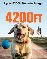 Hunde-Erziehungshalsband 4200FT Fernbedienungshalsband 15-120lbs für Mittelgroße und Große Hunde LED-Licht IPX7 Wasserdicht Wiederaufladbar Smart Kunststoff