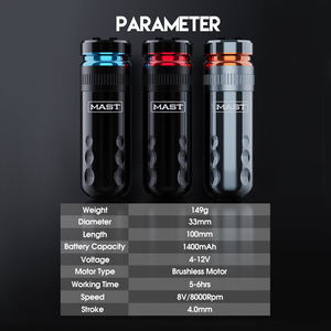 <span class=keywords><strong>Dragonhawk</strong></span> Mast Racer Moteur sans noyau rotatif <span class=keywords><strong>Machine</strong></span> à tatouer sans fil Course 4.0mm - Product Image 5