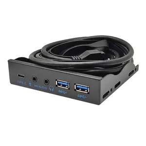 3.5 polegadas CD-ROM Painel frontal 2 portas usb 3.0 áudio/mic 20gbps usb 3.2 gen 2 tipo c porta para desktop usb frente Hub