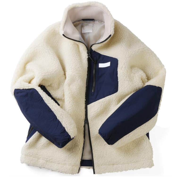 Custom Mens Winter Berber Jacket Weather Long Fleece Sleeve Fabric Outdoor Soft Sherpa Fleece Jackets