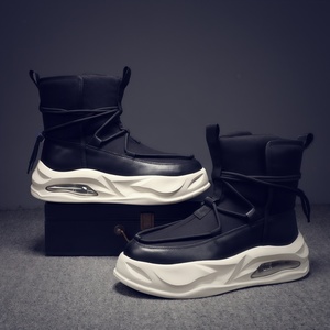 Chaussures de skate montantes pour homme, <span class=keywords><strong>hiver</strong></span>, semelles épaisses, respirantes, légères, semelle extérieure en caoutchouc moussé, décontractées, tendance, en toile - Product Image 3
