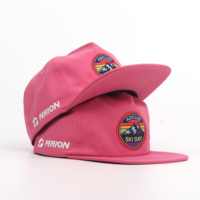 Op maat gemaakte geborduurde patch pet voor heren, 5-delige flat brim snapback pet van nylon