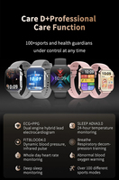 Reloj Inteligente con Pantalla Táctil 2025 U21 para Mujer, con Monitor de Ciclo Fisiológico, ECG, Composición Corporal y Rastreador de Salud, Diseño Cuadrado