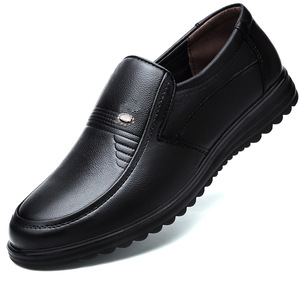 Mocasines Casuales de Cuero para Hombre, Negros, de Color Sólido, Transpirables, para Negocios y Ocio, Origen Wenzhou - Product Image 5