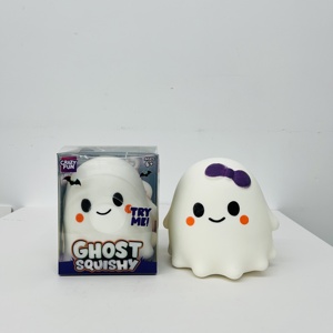 Jouet Squishy Géant Blanc Fantôme USA Warehouse, Mignon et Amusant pour Halloween, Écologique, en HDF/MDF, Anti-Stress, à Presser - Product Image 4