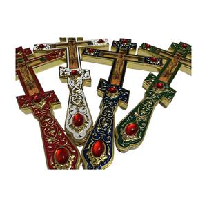 พระเยซูข้ามคริสเตียนออร์โธดอกซ์คริสตจักรช้อนส้อมคาทอลิกตกแต่งศาสนาทองปลูก - Product Image 4