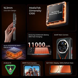 Oukitel WP55S 8GB 256GB Rugged Mobile Phone 11000mAh 32MP Selfie 64MP Rear Camera 120HZ Refresh Rate 4G Android 15 Smartphone - Product Image 3