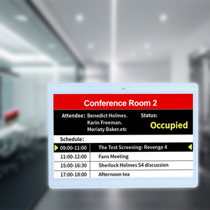 Pantalla de Tinta Electrónica E Ink, IP65, Habilitada para SDK, Letrero Electrónico de Pared para Interiores, Solución de 4 Colores para Conferencias, Tarjeta de Nombre/Número para Sala de Reuniones - Product Image 1