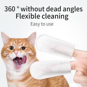 Nueva tela no tejida Spunlace para limpieza bucal de perros, 50 tabletas, toallitas para los dedos para el control de la halitosis de mascotas y la limpieza completa de los dientes - Product Image 4