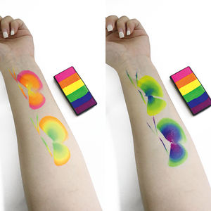 Palette intégrale de peinture d'art pour femme adulte GP Festival Marqueurs néon 6 couleurs Peinture visage et corps à base d'eau pour enfants et adultes - Product Image 6