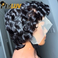 Wig Rambut Asli Brasil Virgin HD 13x4 High Density Lace Front Tanpa Lem, Rambut Mentah, Kepadatan 130%-300%, Grosir untuk Wanita Kulit Hitam