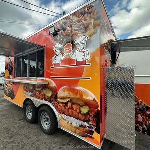 Meilleures ventes : Équipement de grillades sur mesure, Camion de restauration BBQ, Camionnette de cuisine, Remorque de concession alimentaire, Chariot mobile pour tacos et café, Restaurant - Product Image 2