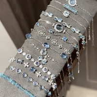 Bracelet Géométrique de Luxe Haut de Gamme en Zircon pour Femme - Bijou Élégant et Polyvalent en Alliage, Idéal pour la Vente en Gros