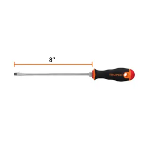 Destornillador plano BOX 6 de 1/4" x 8" con mango de agarre cómodo, TRUPER - Product Image 3