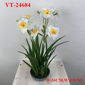 2025 NEWEST POLYESTER <b>ARTIFICIAL</b> REAL TOUCH <b>DAFFODIL</b> POT - Product Image 4