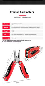 Multiherramienta de Bolsillo de Acero Inoxidable Personalizada para Exteriores con Cuchillo de Camping, Alicates Multifuncionales Industriales, Soporte OEM - Product Image 4