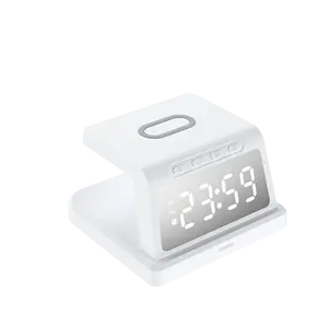 带时钟显示冷却设计的通用数字无线充电器多种颜色选择