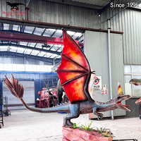 Modèle de dinosaure animatronique grandeur nature, pterosaure mécanique électrique fait main pour la décoration des parcs à thème
