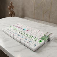Nouvel ensemble de Mahjong américain sur mesure, tuiles gravées Masters, 4 couches, 160 pièces, vert jade Hawaï, pour fêtes de jardin et clubs