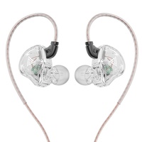 Casque intra-auriculaire avec fil de cuivre de haute pureté, moniteur audio puissant, connecteur en forme de L, appels mains libres, jeu