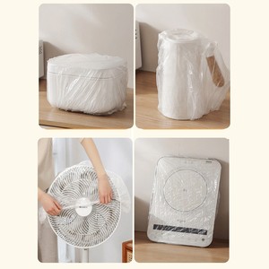 Disposable Drawstring <b>Tablecloth</b> <b>Round</b> Transparent PE Waterproof Elastic <b>Table</b> Cover 0.7mm Thickness 80pcs Carton - Product Image 2