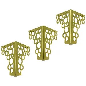 JIEYING VINTAGE Mid Century Modern Metal Gold Brass Oblique Tapered Furniture Feet Golden Sofa legs
