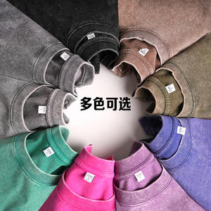 Camiseta Retro Americana de Algodón 100% Lavado, 230 GSM, Cuello Redondo, Manga Corta, Holgada, Transpirable, con Logotipo Personalizado - Product Image 6