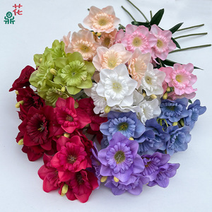 Fleurs d'orchidées artificielles en soie, multi-têtes, à tige unique, pour décoration de mariage, arrangement pour hall, arche, hôtel - Product Image 3