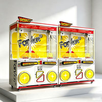 Grande machine à griffes transparente et colorée pour 2 joueurs, distributeur automatique d'arcade en libre-service, machine à griffes pour boîtes mystères et poupées