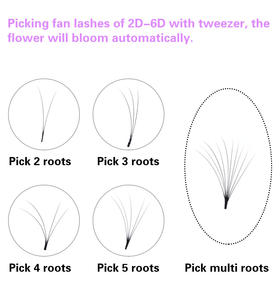 Cils Auto-Fanning J Curl .03 Naturels Faits à la Main Easy Fan Premium Mat Super Mat Noir DRAGONLASH Rangées Personnalisables Design Libre - Product Image 5