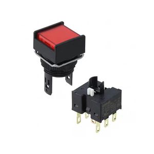 <strong>On</strong> Sale A165L-<strong>ARM</strong>-24D-1 Push Button Switch SPDT <strong>On</strong>-Mom Standard Illuminated Panel Mount Front A165LARM24D1 Square Button <strong>Red</strong> - Product Image 1