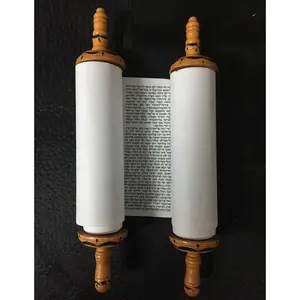 Gran hebreo Sefer Torah Scroll Book Judío Israel Santa Biblia con puntero