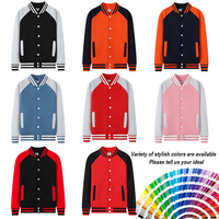 Vestes de Baseball Brodées en Offre Spéciale à Col Montant Sweatshirts Personnalisés pour Hommes Polaire Varsity Vestes Oem avec Logo
