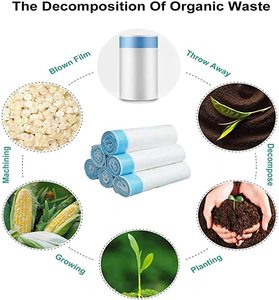 Bolsa con cordón Compostabrefuse Sacksefuse Basura Garbbaggarbage Bag Eco Friendlgarbage Bagsble Plastic PE Side Gusset Bag HTJ - Product Image 3