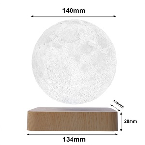 HCNT 3D Printing Levitating Moon Lamp 360° Rotation Floating Moon Night <b>Light</b> For Birthday Home Decor Gift - Product Image 6