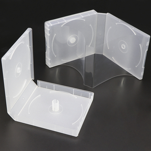 SUNSHING Factory Wholesale Black 1 Disc Stackable DVD Cases <b>White</b> CD Poly Stackable Square <b>Box</b> Clear Stacking Hub Blu ray Cases - Product Image 4