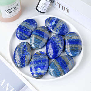 Pierre de palmier en gros, pierre roulée, forme de cœur, pierre de guérison en cristal, lapis-lazuli, artisanat pour décoration, cadeau - Product Image 3