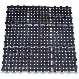 Raffiner l'approvisionnement en pierre Nero Marquina carrelage mosaïque carré en marbre noir poli petit pixel - Product Image 6