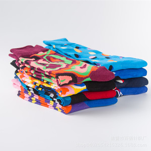 Venta caliente de moda colorido creativo dibujos animados divertido algodón divertido Nove Macaron Arte Abstracto bloques de construcción calcetines de punto Unisex - Product Image 5