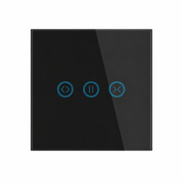 Interrupteur de rideau intelligent OCY EU UK ZigBee WiFi pour maison connectée, commande vocale via application Tuya, panneau tactile en verre, interrupteur de rideau intelligent