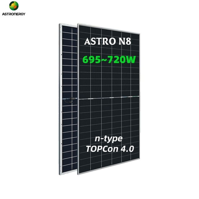 ASTRO N8 N-Type 132 Cells PV Modules 695-720W High Efficiency Bifacial Solar Panels for TopCon 23.2% Efficiency
