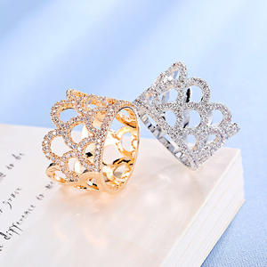 Bagues de mariage de luxe RAKOL RP166 en argent avec mosanite pour femmes, bijoux de mariage - Product Image 2