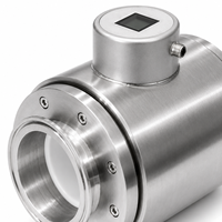 Débitmètre électromagnétique compact à grand diamètre DN50-DN125, avec connecteur Tri-Clamp et revêtement PTFE, sortie 4-20mA RS485 Modbus, pour CDU