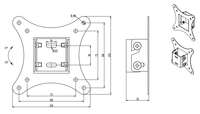 VENTAS CALIENTES Soporte de pared de televisión inclinable de alta calidad Soporte de TV para TV de 10 "-32" hasta VESA 100x100