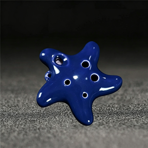 Ocarina en céramique colorée en forme d'étoile de mer à 6 trous pour débutants et enfants - Product Image 3
