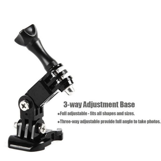 Hongdak High Quality Three Way Adjustable Pivot Arm Tripod Mount With Base for Go Pro Hero 6 5 4 3+/3/2