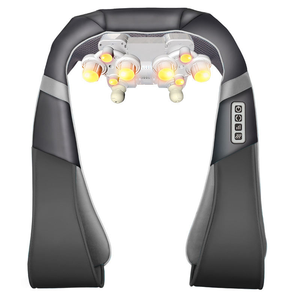 Chal de masaje eléctrico para cuello y hombros, <span class=keywords><strong>Motor</strong></span> de cepillo de 25W, batería de 1800mAh, modo de <span class=keywords><strong>2</strong></span> engranajes, 3 niveles de fuerza, chal de masaje de cuero Premium - Product Image 3