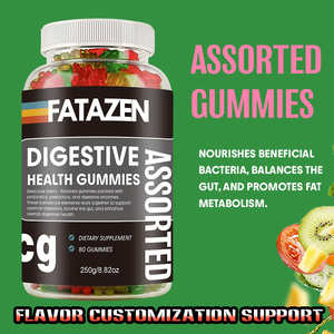 ODM Améliore la digestion Renforce la santé intestinale Nourrit la microbiote bénéfique Renforce l'immunité Probiotiques Enzymes digestives Gummies - Product Image 6