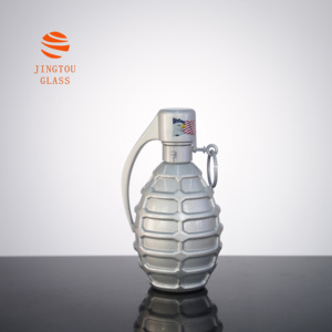 Botella de Vidrio Personalizable de 350 ml con Forma de Granada, Ideal para Guardar Licores, Brandy y Vodka - Product Image 5